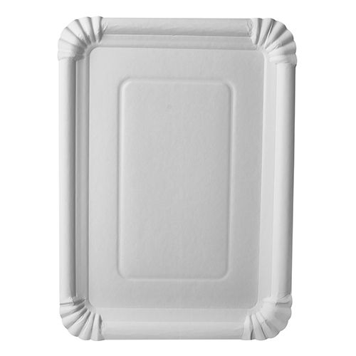 250 Teller, Pappe &quot;pure&quot; eckig 21,5 cm x 29 cm weiss – Karton (250 St.)