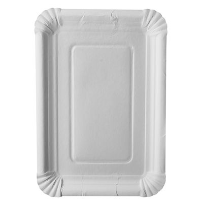 250 Teller, Pappe &quot;pure&quot; eckig 18 cm x 26 cm weiss – Karton (500 St.)