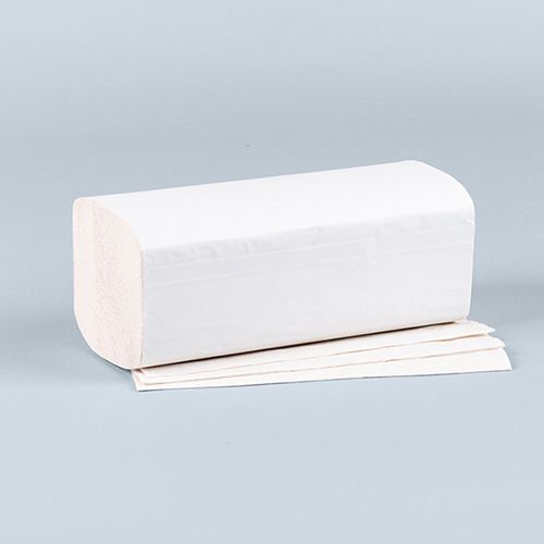 3200 Blatt Handtuchpapier V-Falz 23 cm x 25 cm weiss &quot;Eco&quot; 2-lagig (20x160) – Karton (3200 St.)