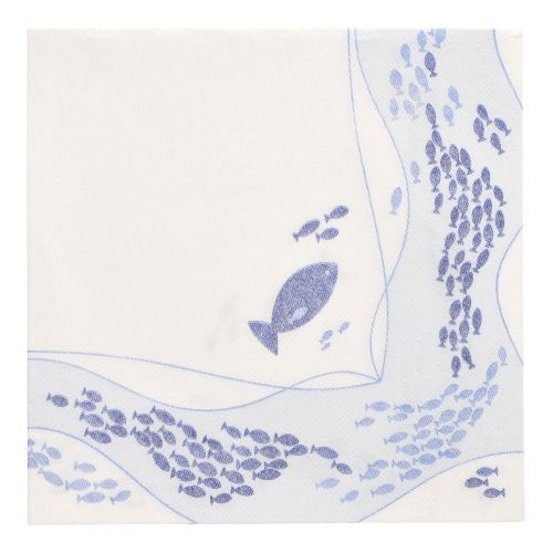 50 Servietten &quot;ROYAL Collection&quot; 1/4-Falz 40 cm x 40 cm &quot;Fish&quot; – Karton (250 St.)