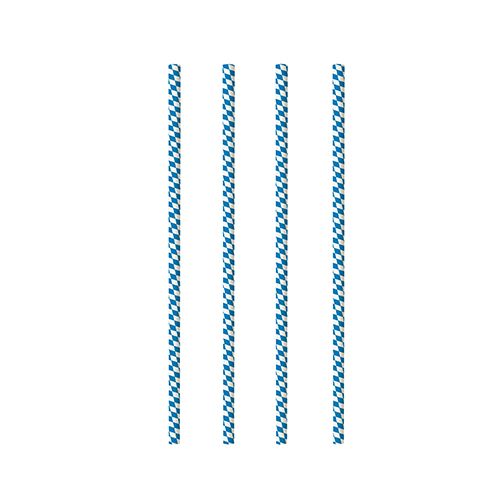 100 Trinkhalme, Papier Ø 6 mm · 20 cm &quot;Bayrisch Blau&quot; – Karton (1000 St.)