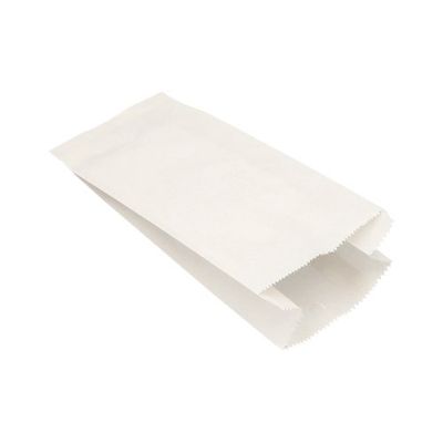 1000 Papierfaltenbeutel, Cellulose, gefädelt 28 cm x 13 cm x 7 cm weiss Füllinhalt 1,5 kg – Karton (1000 St.)