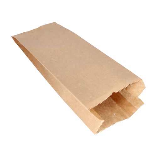 1000 Papierfaltenbeutel gefädelt Kraftpapier 35 cm x 13 cm x 7 cm braun Füllinhalt 2 kg – Karton (1000 St.)