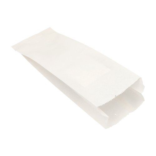 1000 Papierfaltenbeutel, Cellulose, gefädelt 35 cm x 13 cm x 7 cm weiss Füllinhalt 2 kg – Karton (1000 St.)