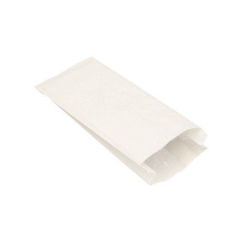 1000 Papierfaltenbeutel, Cellulose, gefädelt 24 cm x 10 cm x 5 cm weiss Füllinhalt 0,75 kg – Karton (1000 St.)