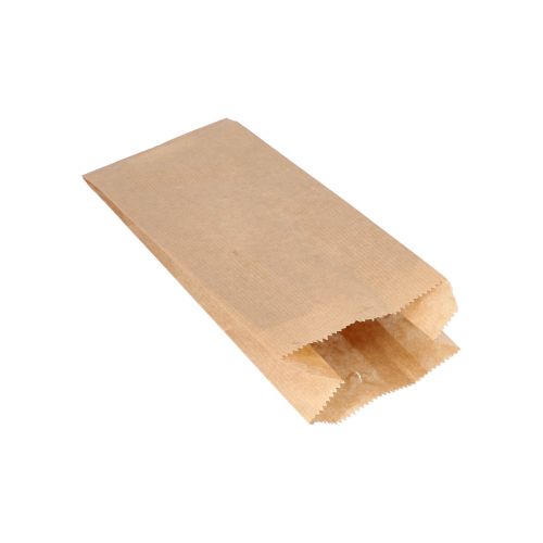 1000 Papierfaltenbeutel gefädelt Kraftpapier 24 cm x 11 cm x 6 cm braun Füllinhalt 1 kg – Karton (1000 St.)