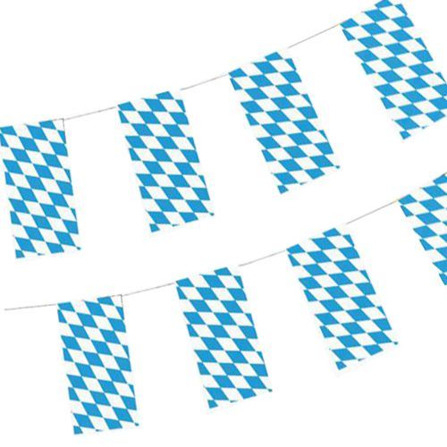 Flaggenkette, Papier 10 m "Bayrisch Blau" schwer entflammbar – Karton (5 St.)