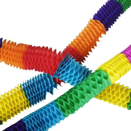 4 Girlanden, Papier 2 m &quot;Boa - Mini&quot; – Karton (40 St.)
