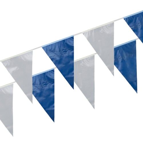 Wimpelkette, Folie 10 m blau/weiss wetterfest – Karton (5 St.)