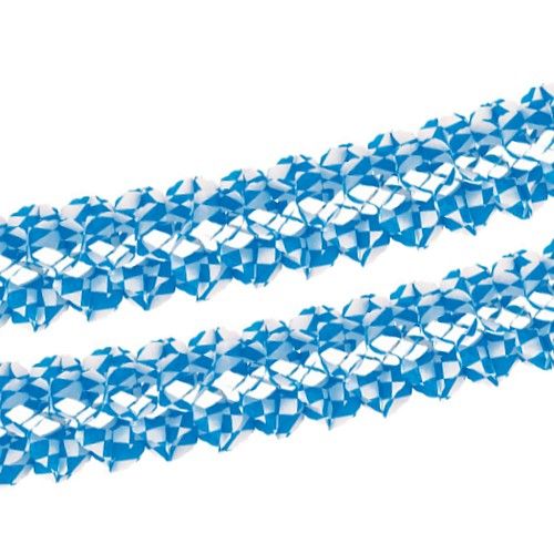 Girlande, Papier Ø 16 cm · 4 m &quot;Bayrisch Blau&quot; schwer entflammbar – Karton (10 St.)