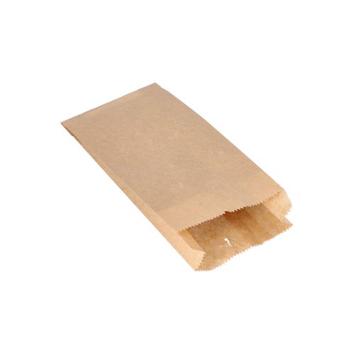 1000 Papierfaltenbeutel gefädelt Kraftpapier 21 cm x 10 cm x 5 cm braun Füllinhalt 0,5 kg – Karton (1000 St.)