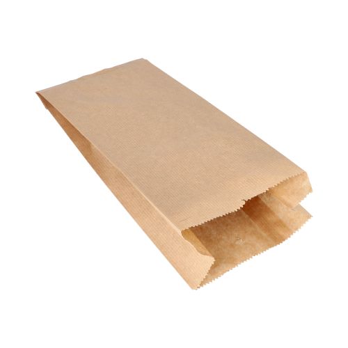 1000 Papierfaltenbeutel gefädelt Kraftpapier 28 cm x 13 cm x 7 cm braun Füllinhalt 1,5 kg – Karton (1000 St.)