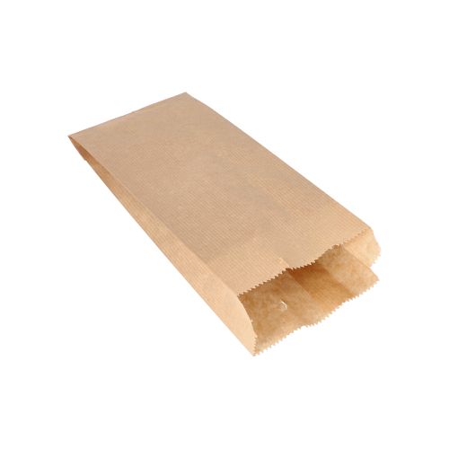 1000 Papierfaltenbeutel gefädelt Kraftpapier 24 cm x 10 cm x 5 cm braun Füllinhalt 0,75 kg – Karton (1000 St.)