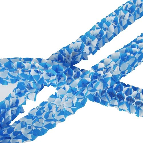 2 Girlanden, Papier Ø 8 cm · 2 m "Bayrisch Blau - Mini" schwer entflammbar – Karton (20 St.)