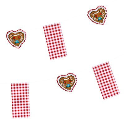Flaggenkette, Papier 4 m &quot;Hüttengaudi&quot; – Karton (10 St.)