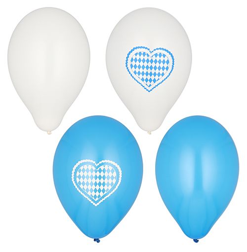 20 Luftballons Ø 25 cm farbig sortiert &quot;Bayrisch Blau&quot; – Karton (240 St.)