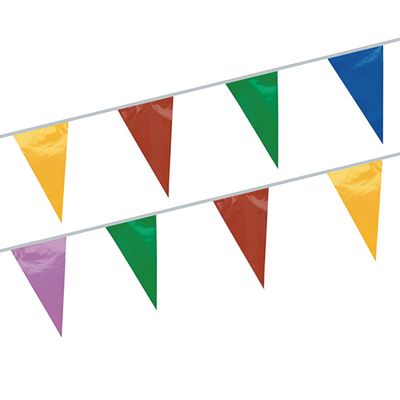 Wimpelkette, Folie 20 m farbig wetterfest – Karton (5 St.)