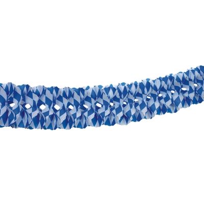 Großraumgirlande, Papier Ø 16 cm · 10 m &quot;Bayrisch Blau&quot; schwer entflammbar – Karton (5 St.)