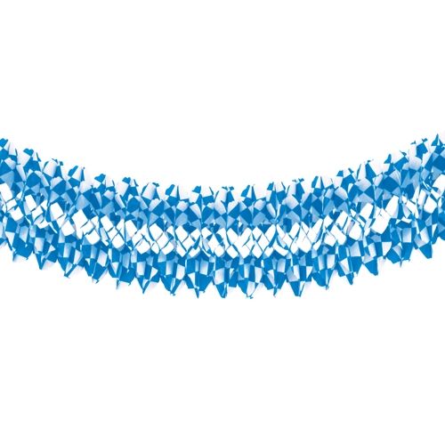 Großraumgirlande, Papier Ø 25 cm · 10 m &quot;Bayrisch Blau&quot; schwer entflammbar – Karton (5 St.)
