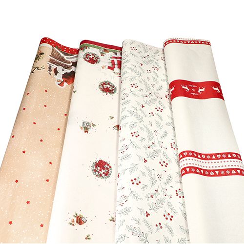 Tischdecke, Papier 3 m x 1,2 m &quot;Designs de Noel&quot; – Rolle gesamt ca. 96 m (Karton)