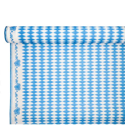 Tischdecke, stoffähnlich, Airlaid 25 m x 1,18 m &quot;Bayrisch Blau&quot; – Rolle gesamt ca. 100 m (Karton)