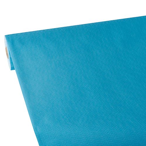 Tischdecke, stoffähnlich, Vlies &quot;soft selection plus&quot; 25 m x 1,18 m türkis – Rolle gesamt ca. 50 m (Karton)