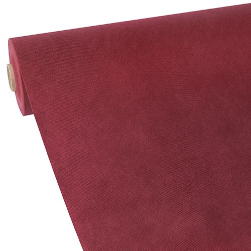 Tischdecke, stoffähnlich, Vlies &quot;soft selection&quot; 40 m x 1,18 m bordeaux – Rolle gesamt ca. 120 m (Karton)