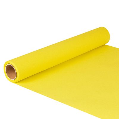 Tischläufer, Tissue &quot;ROYAL Collection&quot; 5 m x 40 cm gelb – Rolle gesamt ca. 30 m (Karton)