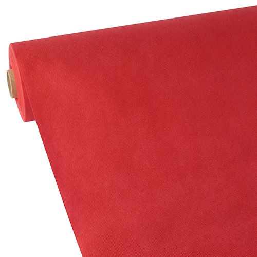 Tischdecke, stoffähnlich, Vlies &quot;soft selection&quot; 40 m x 0,9 m rot – Rolle gesamt ca. 80 m (Karton)
