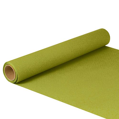 Tischläufer, Tissue &quot;ROYAL Collection&quot; 5 m x 40 cm olivgrün – Rolle gesamt ca. 30 m (Karton)