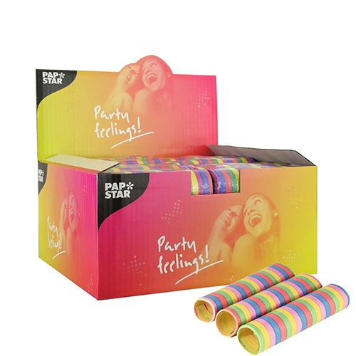 3 Luftschlangen 4 m &quot;Stripes&quot; – Karton (36 St.)