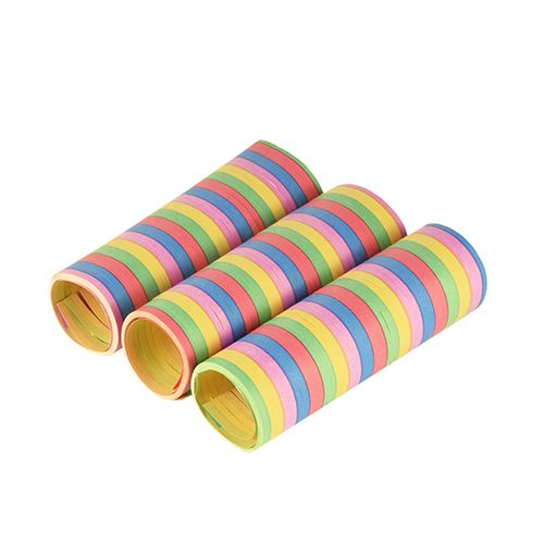 3 Luftschlangen 4 m &quot;Stripes&quot; flammhemmend – Karton (45 St.)