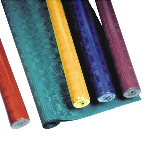 Papiertischtuch mit Damastprägung 8 m x 1,2 m farbig sortiert – Rolle gesamt ca. 200 m (Karton)