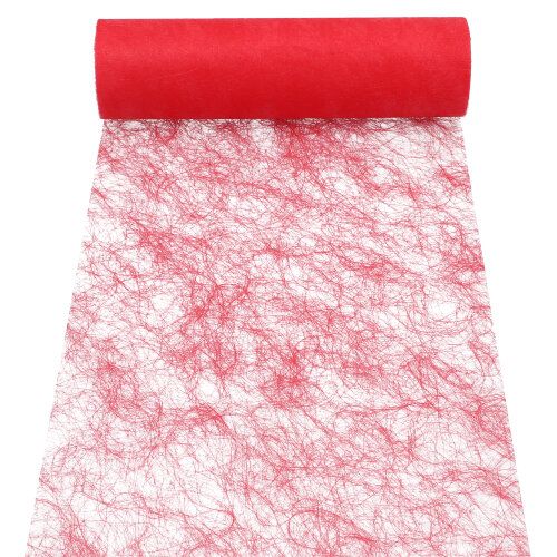 Dekoband &quot;Sizoflor&quot; 25 m x 30 cm rot – Rolle gesamt ca. 200 m (Karton)