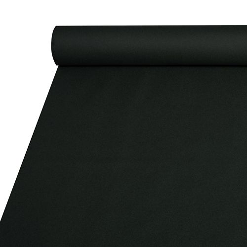 Tischdecke, stoffähnlich, Airlaid 20 m x 1,2 m schwarz – Rolle gesamt ca. 40 m (Karton)