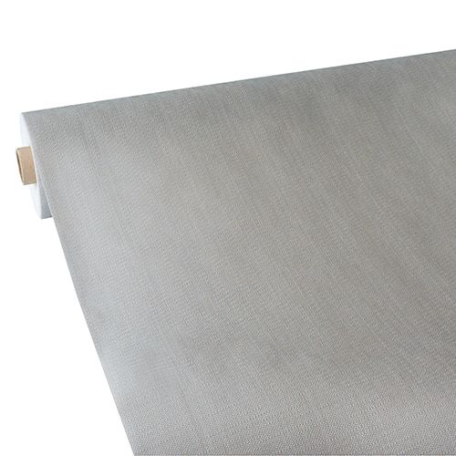Tischdecke, stoffähnlich, Vlies &quot;soft selection plus&quot; 25 m x 1,18 m silber – Rolle gesamt ca. 50 m (Karton)