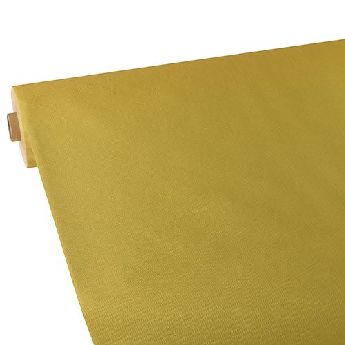 Tischdecke, stoffähnlich, Vlies &quot;soft selection plus&quot; 25 m x 1,18 m gold – Rolle gesamt ca. 50 m (Karton)