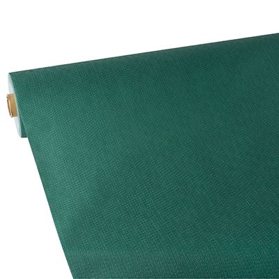 Tischdecke, stoffähnlich, Vlies &quot;soft selection plus&quot; 25 m x 1,18 m dunkelgrün – Rolle gesamt ca. 50 m (Karton)
