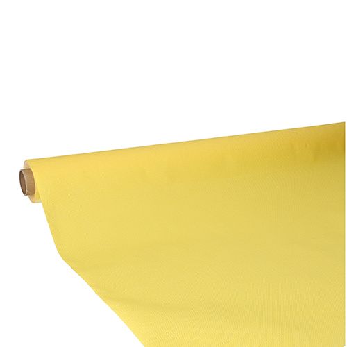 Tischdecke, Tissue &quot;ROYAL Collection&quot; 5 m x 1,18 m gelb – Rolle gesamt ca. 50 m (Karton)