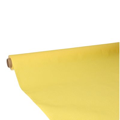 Tischdecke, Tissue &quot;ROYAL Collection&quot; 5 m x 1,18 m gelb – Rolle gesamt ca. 50 m (Karton)