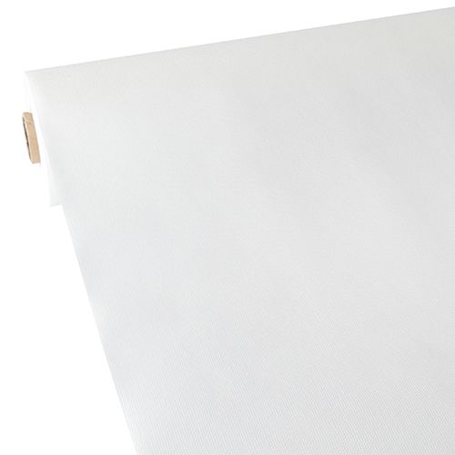 Tischdecke, stoffähnlich, Vlies &quot;soft selection&quot; 40 m x 0,9 m weiss – Rolle gesamt ca. 40 m (Karton)
