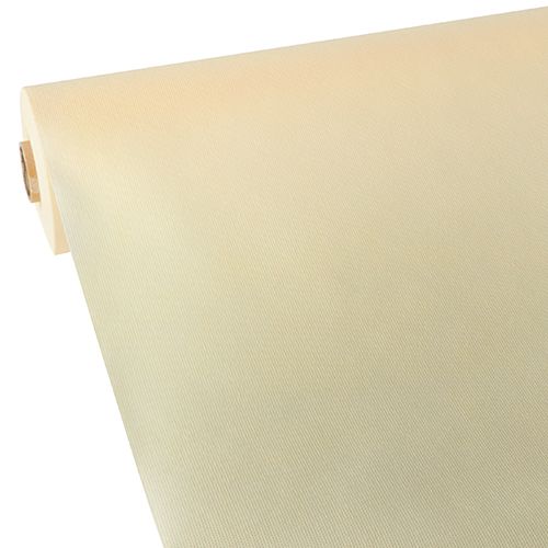 Tischdecke, stoffähnlich, Vlies &quot;soft selection&quot; 40 m x 1,18 m creme – Rolle gesamt ca. 120 m (Karton)