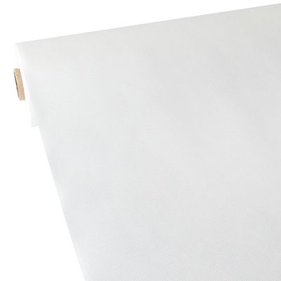 Tischdecke, stoffähnlich, Vlies &quot;soft selection&quot; 40 m x 0,9 m weiss – Rolle gesamt ca. 80 m (Karton)