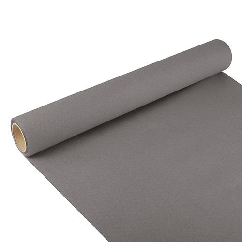 Tischläufer, Tissue &quot;ROYAL Collection&quot; 3 m x 40 cm grau – Rolle gesamt ca. 18 m (Karton)