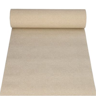 Tischläufer, stoffähnlich, PV-Tissue Mix &quot;ROYAL Collection&quot; 24 m x 40 cm sand &quot;Textile &quot; – Rolle gesamt ca. 96 m (Karton)