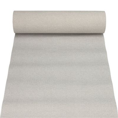 Tischläufer, stoffähnlich, PV-Tissue Mix &quot;ROYAL Collection&quot; 24 m x 40 cm grau &quot;Textile&quot; – Rolle gesamt ca. 96 m (Karton)