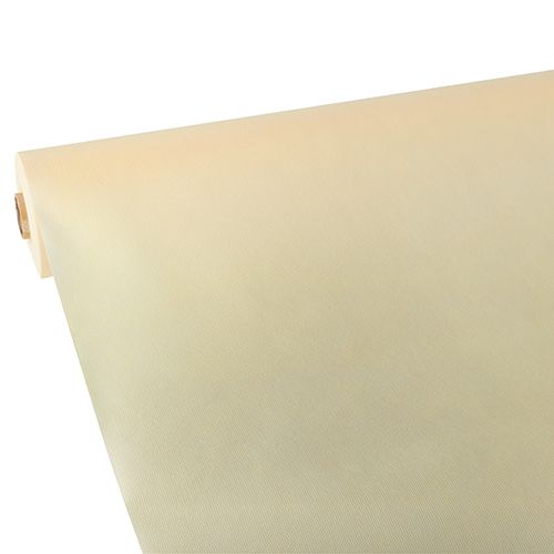 Tischdecke, stoffähnlich, Vlies &quot;soft selection&quot; 25 m x 1,18 m creme – Rolle gesamt ca. 100 m (Karton)