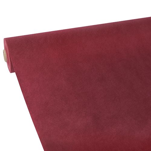 Tischdecke, stoffähnlich, Vlies &quot;soft selection&quot; 25 m x 1,18 m bordeaux – Rolle gesamt ca. 100 m (Karton)