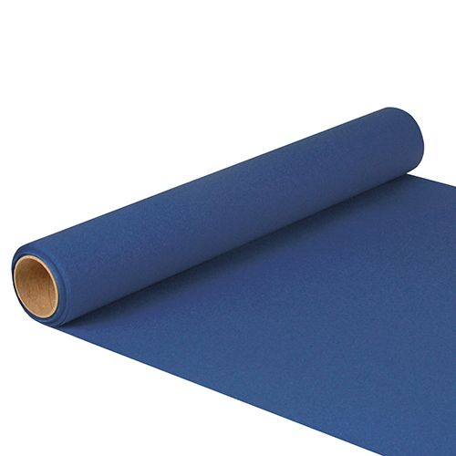 Tischläufer, Tissue &quot;ROYAL Collection&quot; 5 m x 40 cm dunkelblau – Rolle gesamt ca. 30 m (Karton)