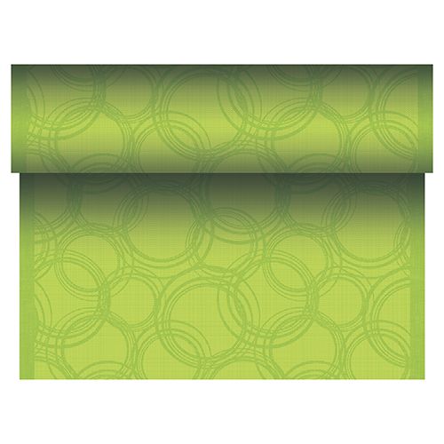 Tischläufer, stoffähnlich, PV-Tissue Mix &quot;ROYAL Collection&quot; 24 m x 40 cm limonengrün &quot;Bubbles&quot; – Rolle gesamt ca. 96 m (Karton)